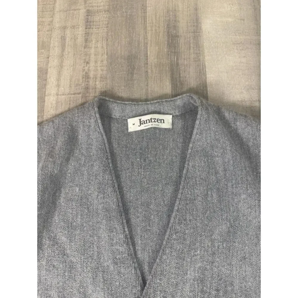 Vintage Jantzen Cardigan Sweater‎ Knit 80s USA Kurt Grandpa Grunge Cobain Medium